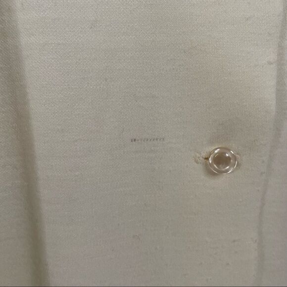 Vintage Serbin Carroll Reed Ski Shops Ivory Cream Belted Ruffle Dress - Picture 7 of 7